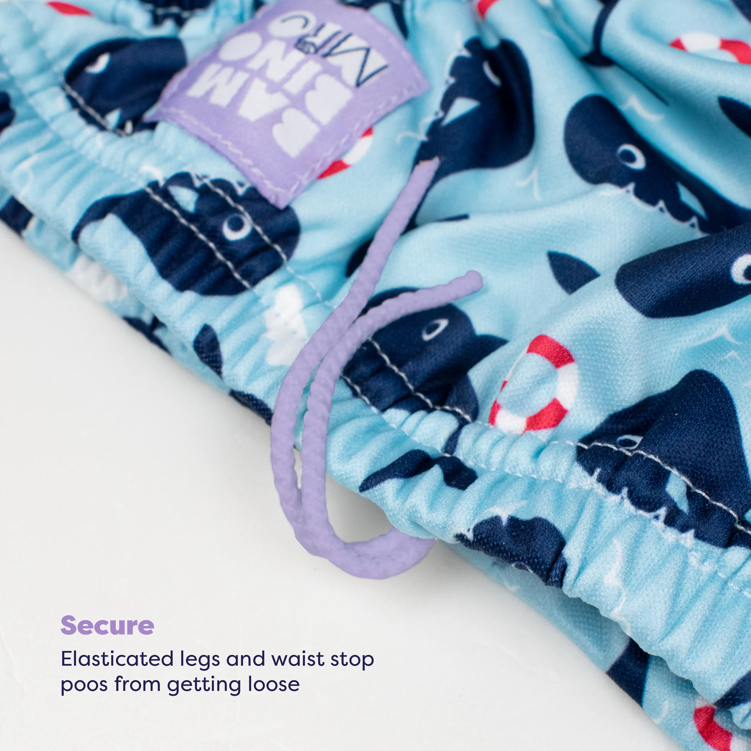 3-Piece Baby Swim Set in Blue Whale - Image 3