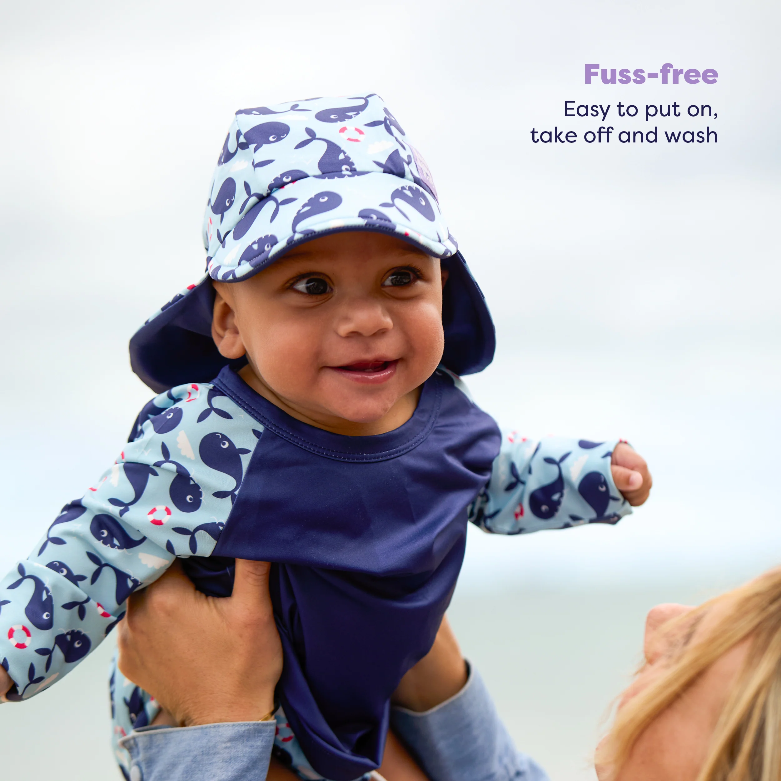 3-Piece Baby Swim Set in Blue Whale - Image 4