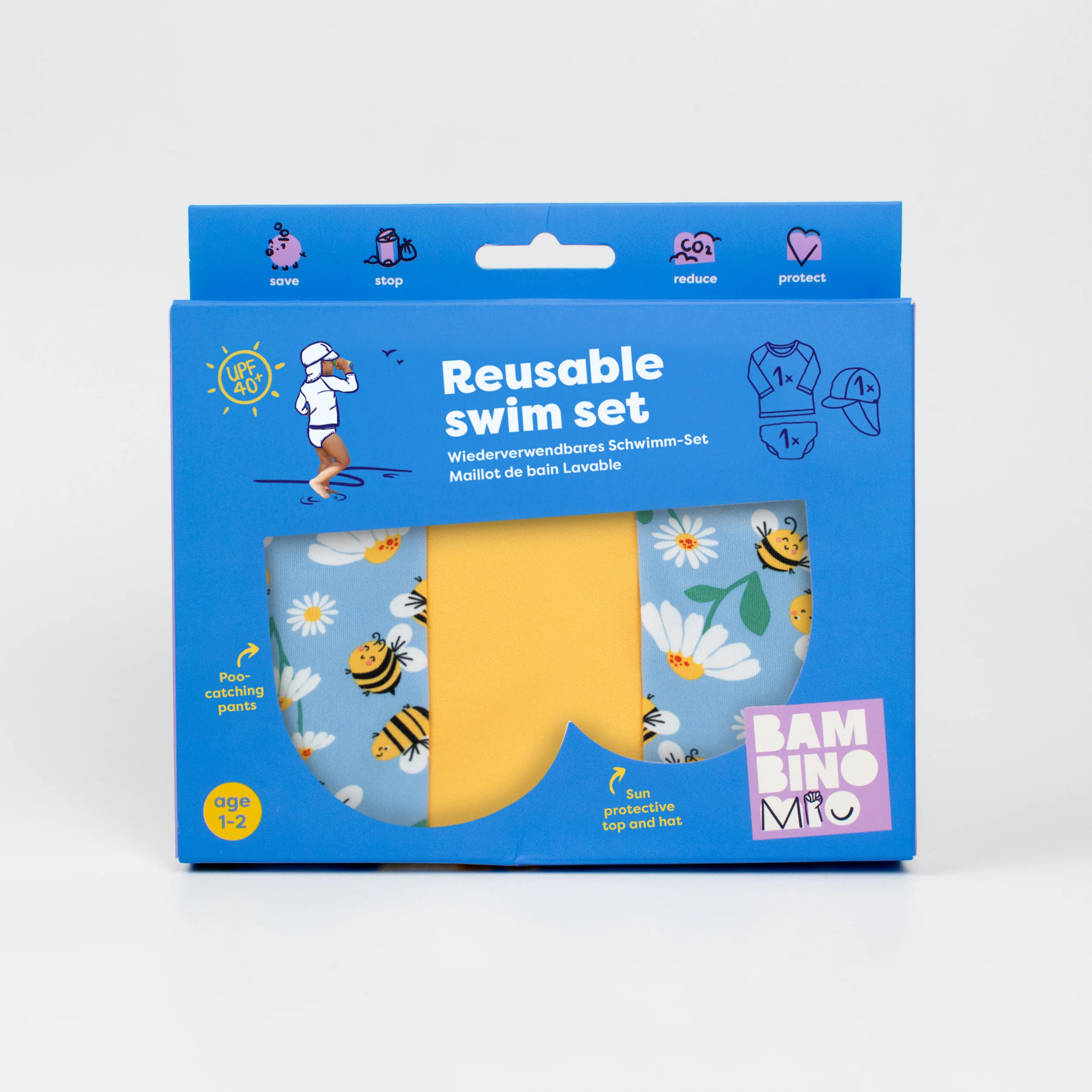 3-Piece Baby Swim Set in Busy Bees - Image 7