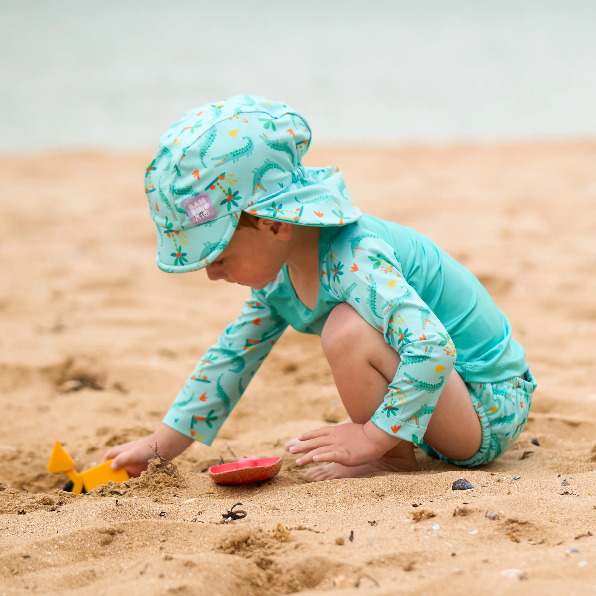 3-Piece Baby Swim Set in Crafty Croc - Image 7
