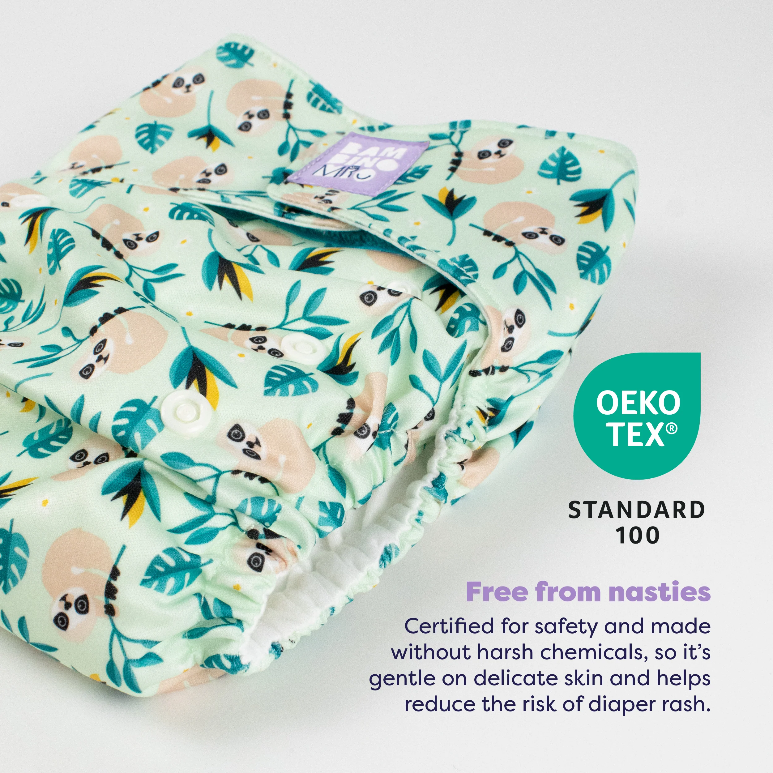 5 Pack Miosolo All-in-One Reusable Diaper in Animal - Image 3