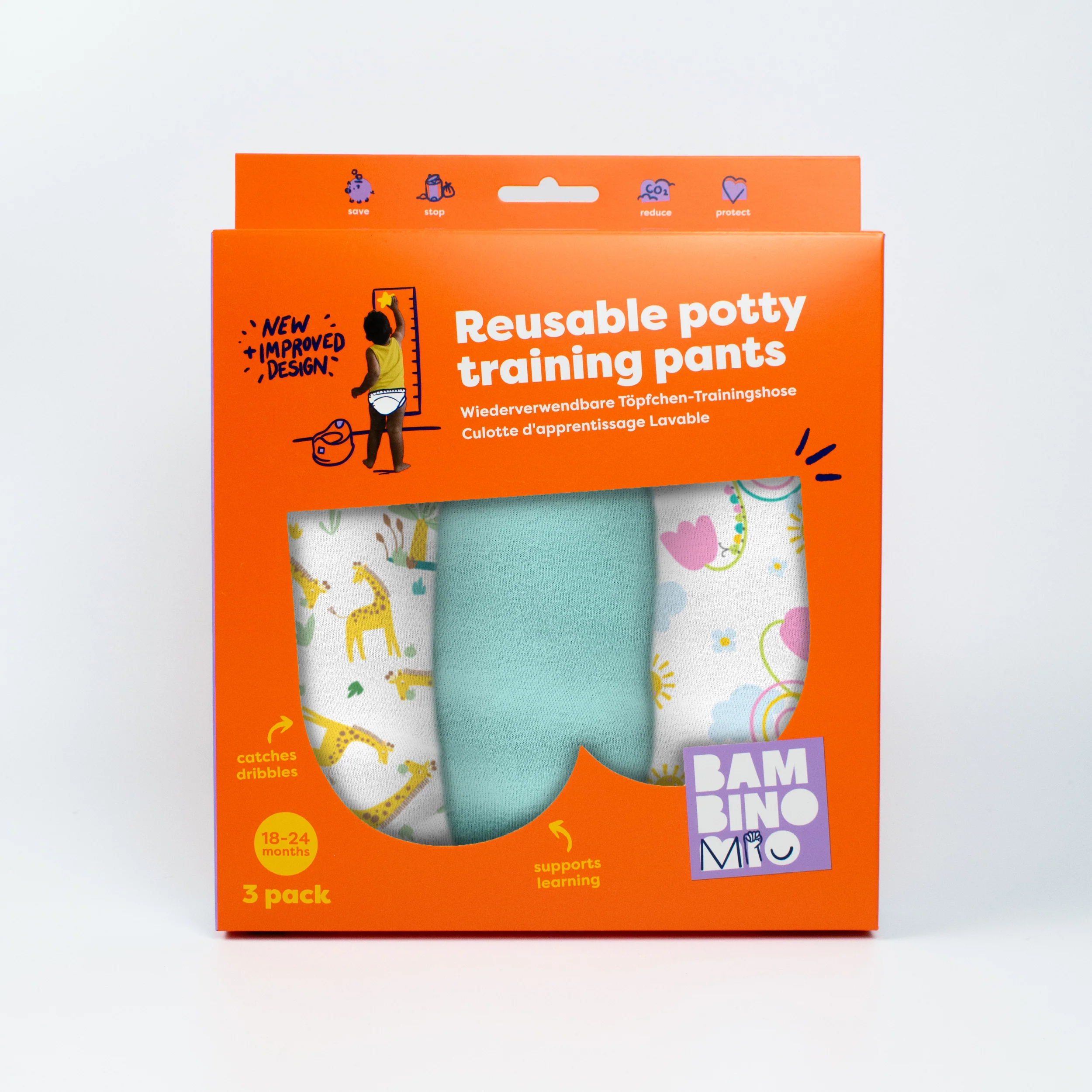 NEW: Reusable Potty Training Pants 3 Pack in Beary Blue Skies - Elite - Image 6