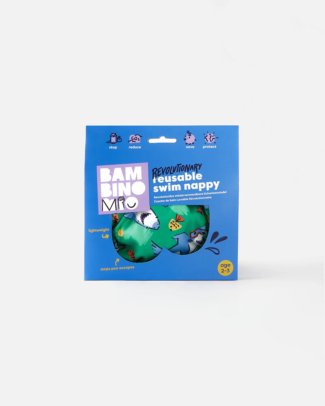 Reusable Swim Diaper 2 Pack in Bubbles and Stretch - Image 7
