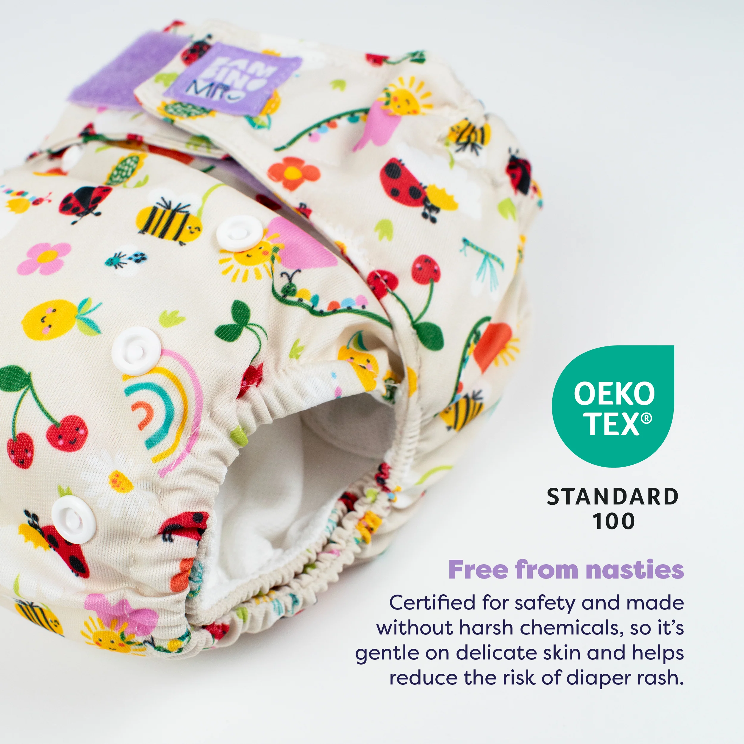 Revolutionary Reusable Diaper in Sunshine Friends - Image 2