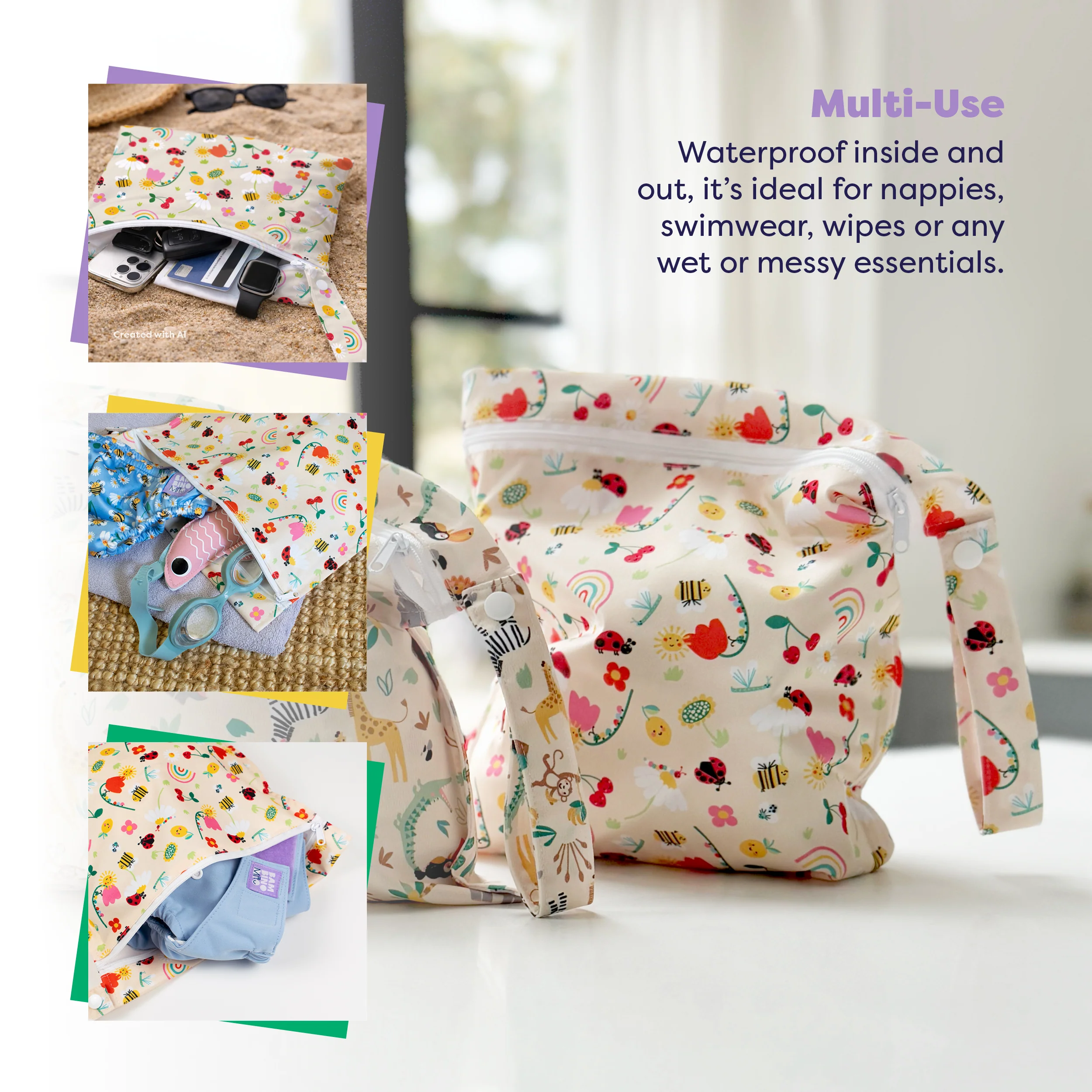 The Essentials Reusable Diaper Bundle in Garden Party - Image 9