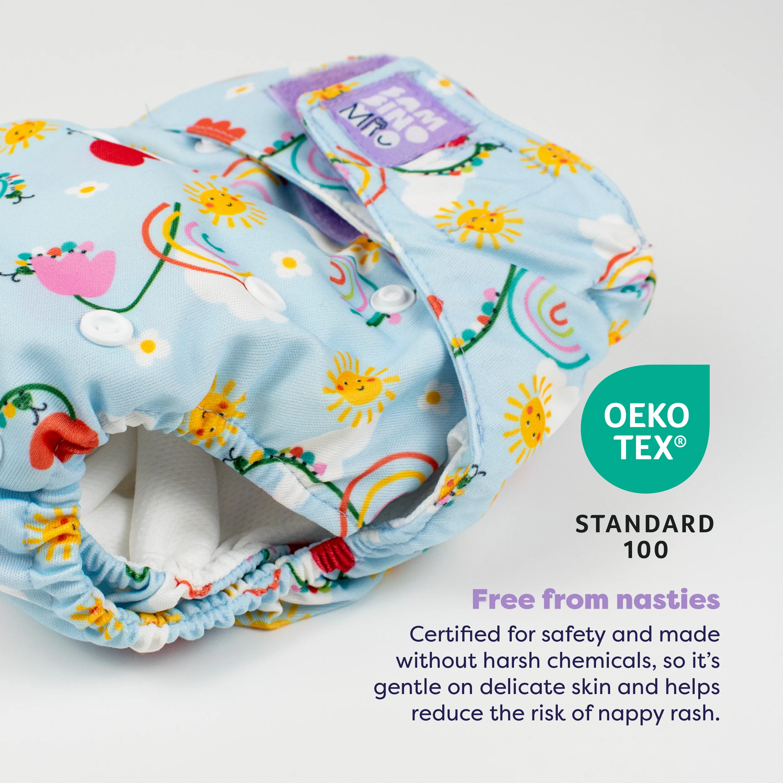 The Essentials Reusable Diaper Bundle in Garden Party + Pastels - Image 3