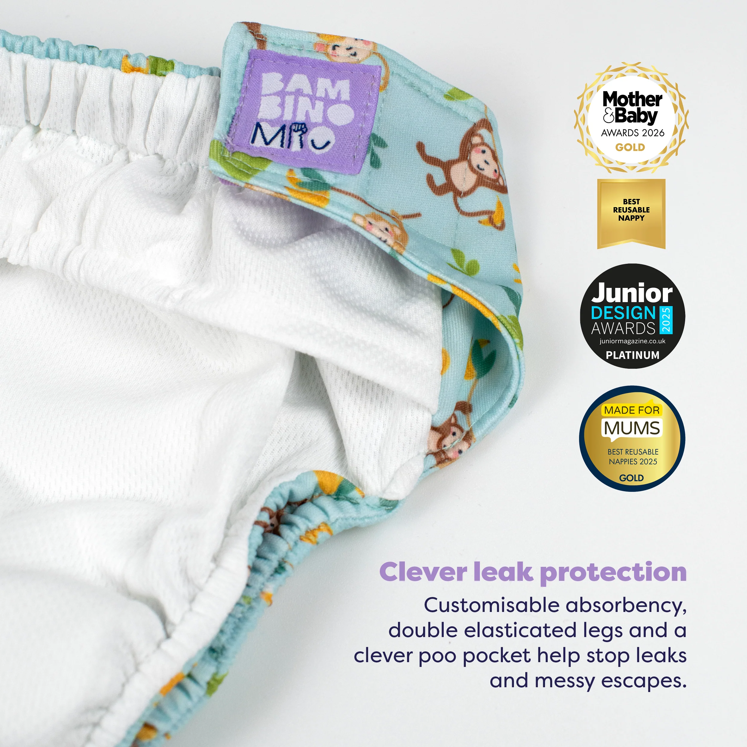 The Essentials Reusable Diaper Bundle in Wild Life - Image 4