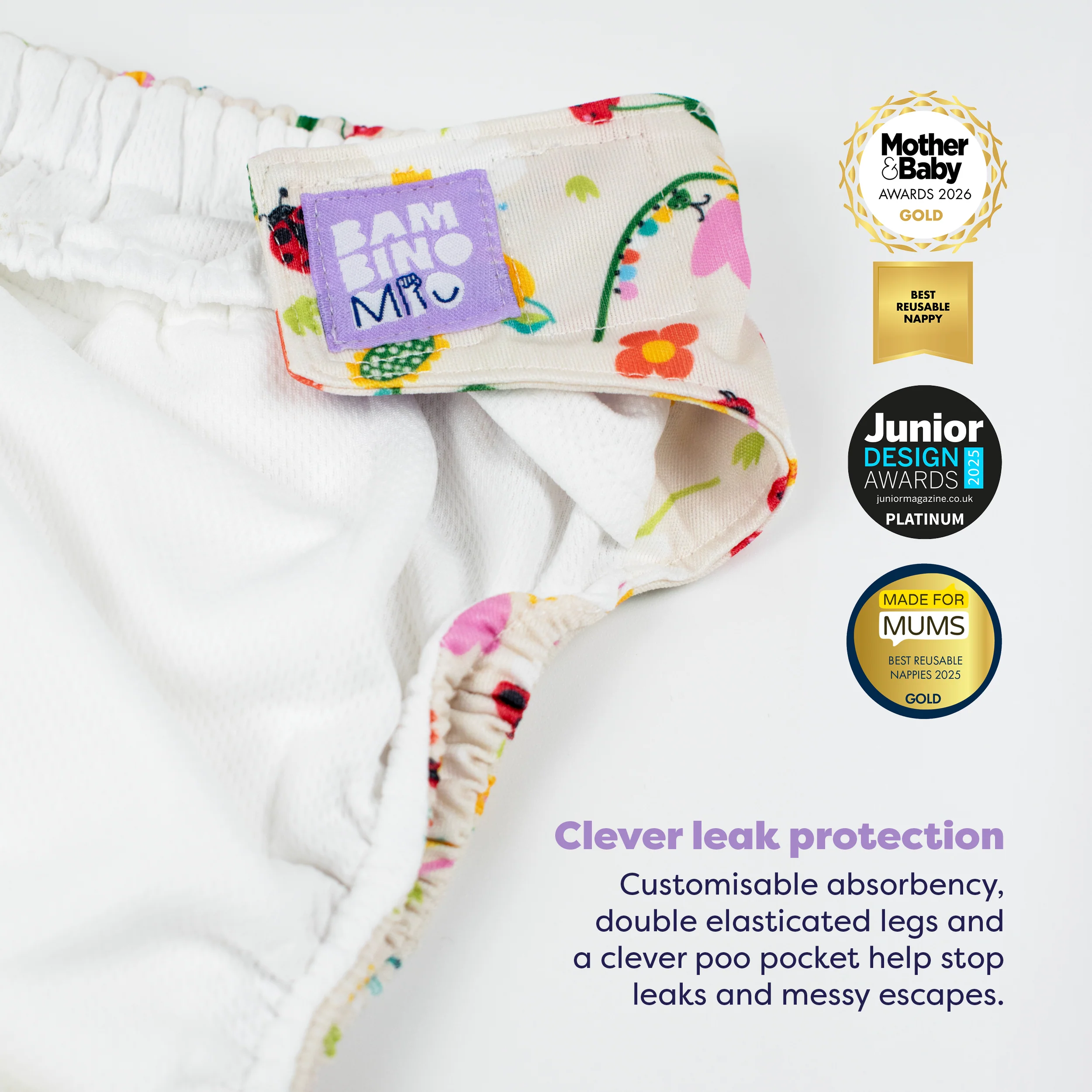 The Newborn Reusable Diaper Starter Bundle in Garden Party - Image 3