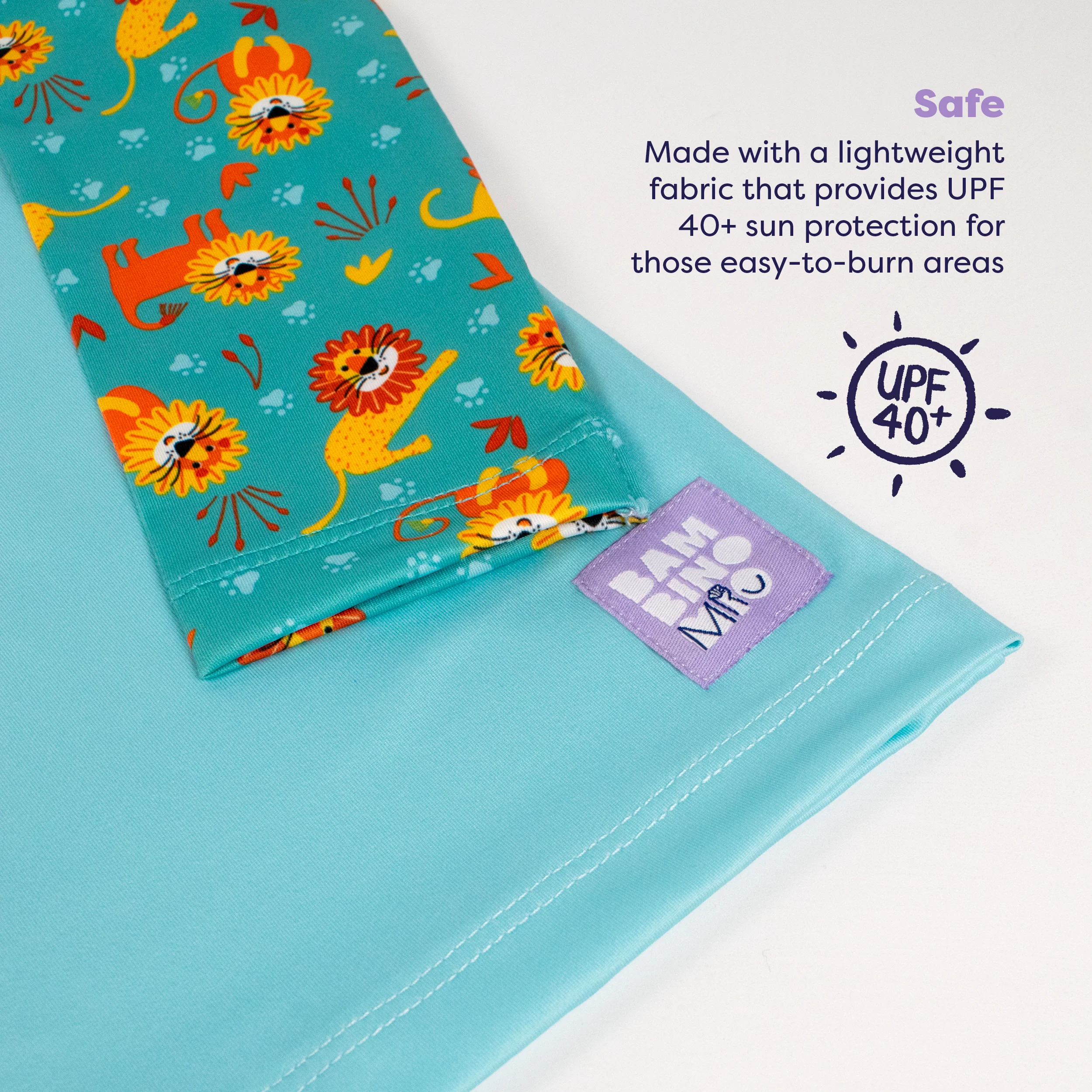 UPF 40+ Baby Rash Vest in Cool Cats - Image 3